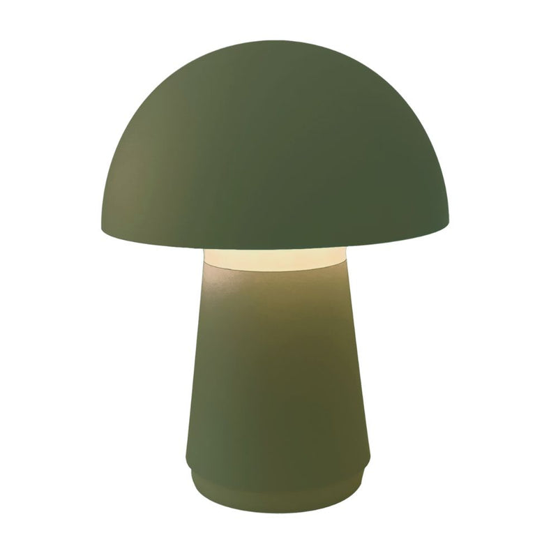 Touch-Tischlampe, wiederaufladbar, 21,5x16 cm, olivgrün