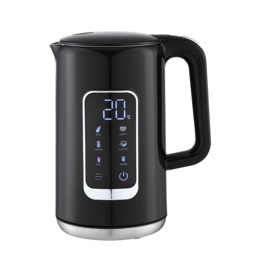 Conzept vattenkokare svart dubbelväggig 1,7 L 2200W med digital display