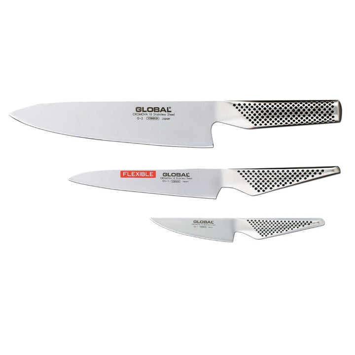 Global - Knivsæt 3 dele - GS-1, GS-11, G-2 - stål