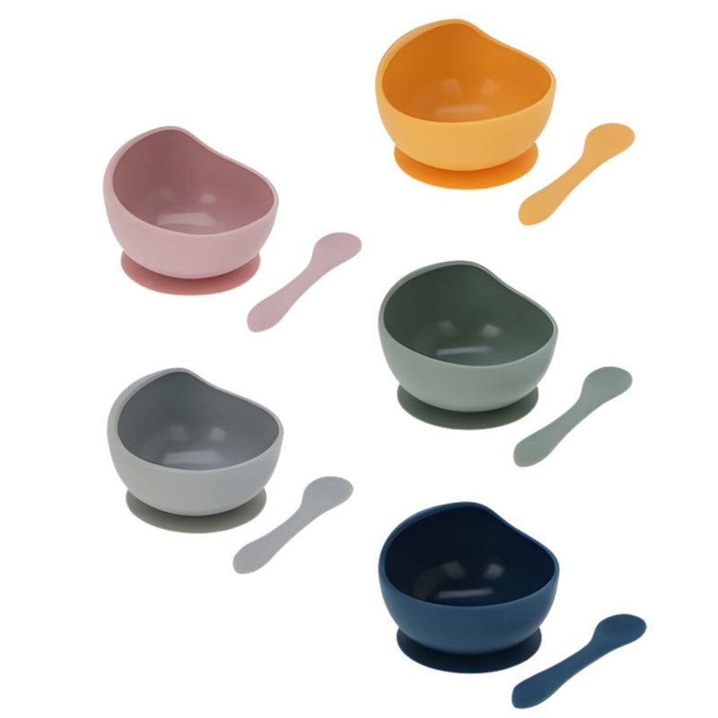 Schüssel mit Löffel – Silikon – 5 verschiedene Farben