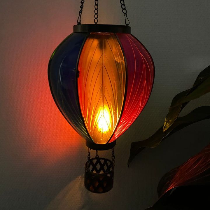 Conzept - Solcellsdriven luftballong - stor - med flameffekt 19,5x19,5x62 cm