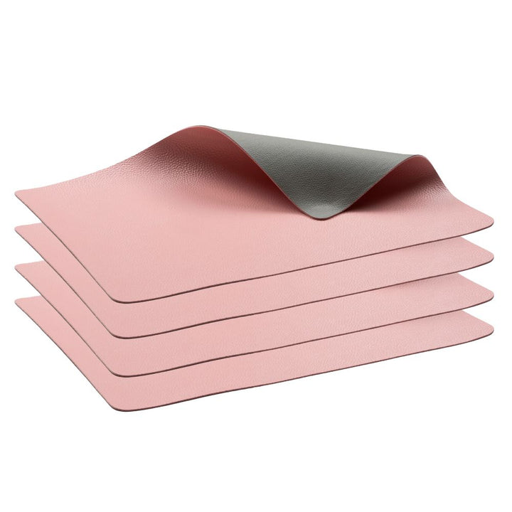 Bitz - Dækkeserviet 4 stk. Grå/Light pink - 46 x 33 cm