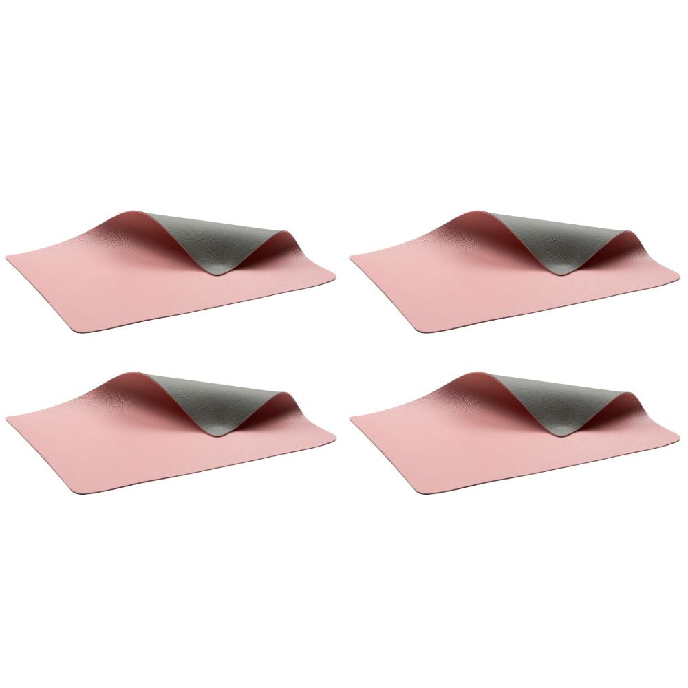 Bitz - Bordstablett 4-pack Grå/Ljusrosa - 46 x 33 cm