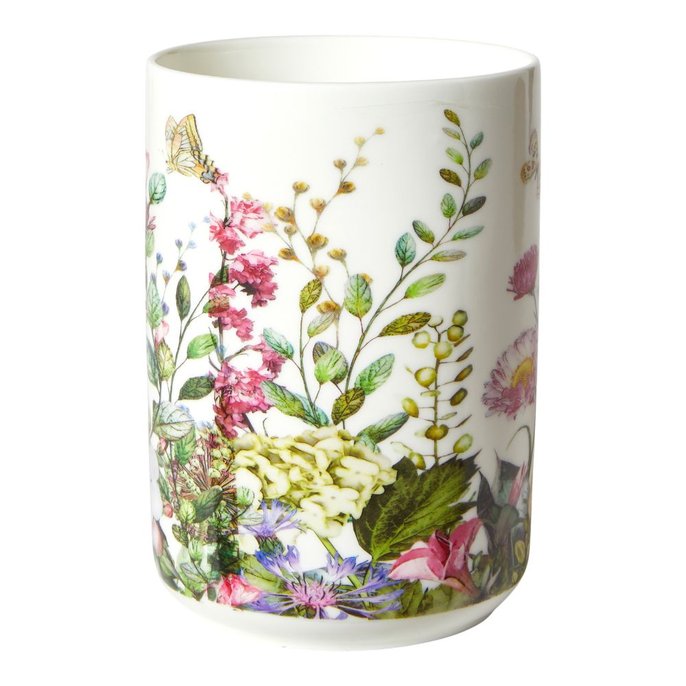 Vase i porcelæn - Flora - Ø12,8x18,5 cm