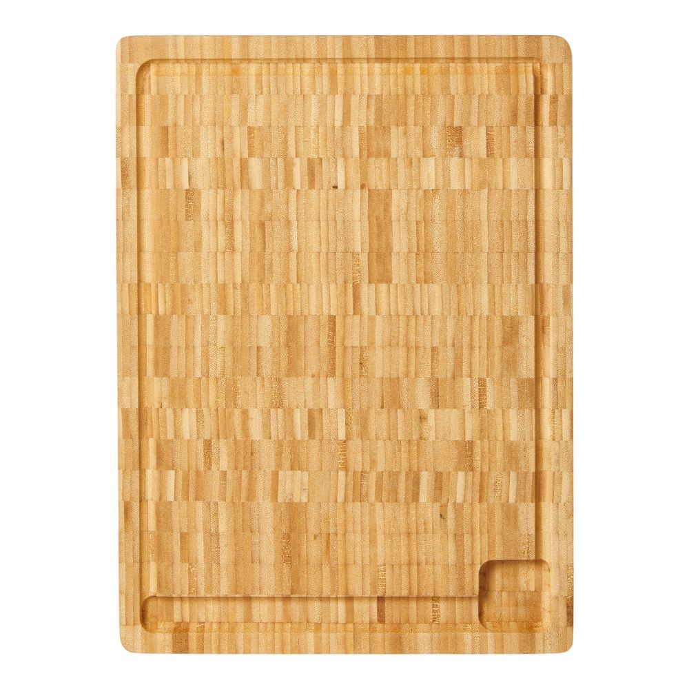 Skärbräda med saftspår 54x30x4 cm bambuolja