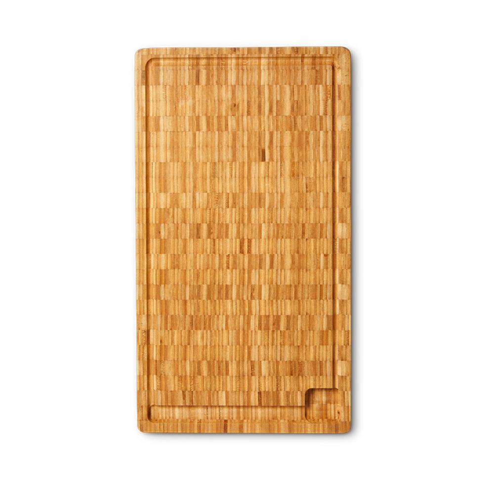 Skärbräda med saftspår 42x25x4 cm bambuolja