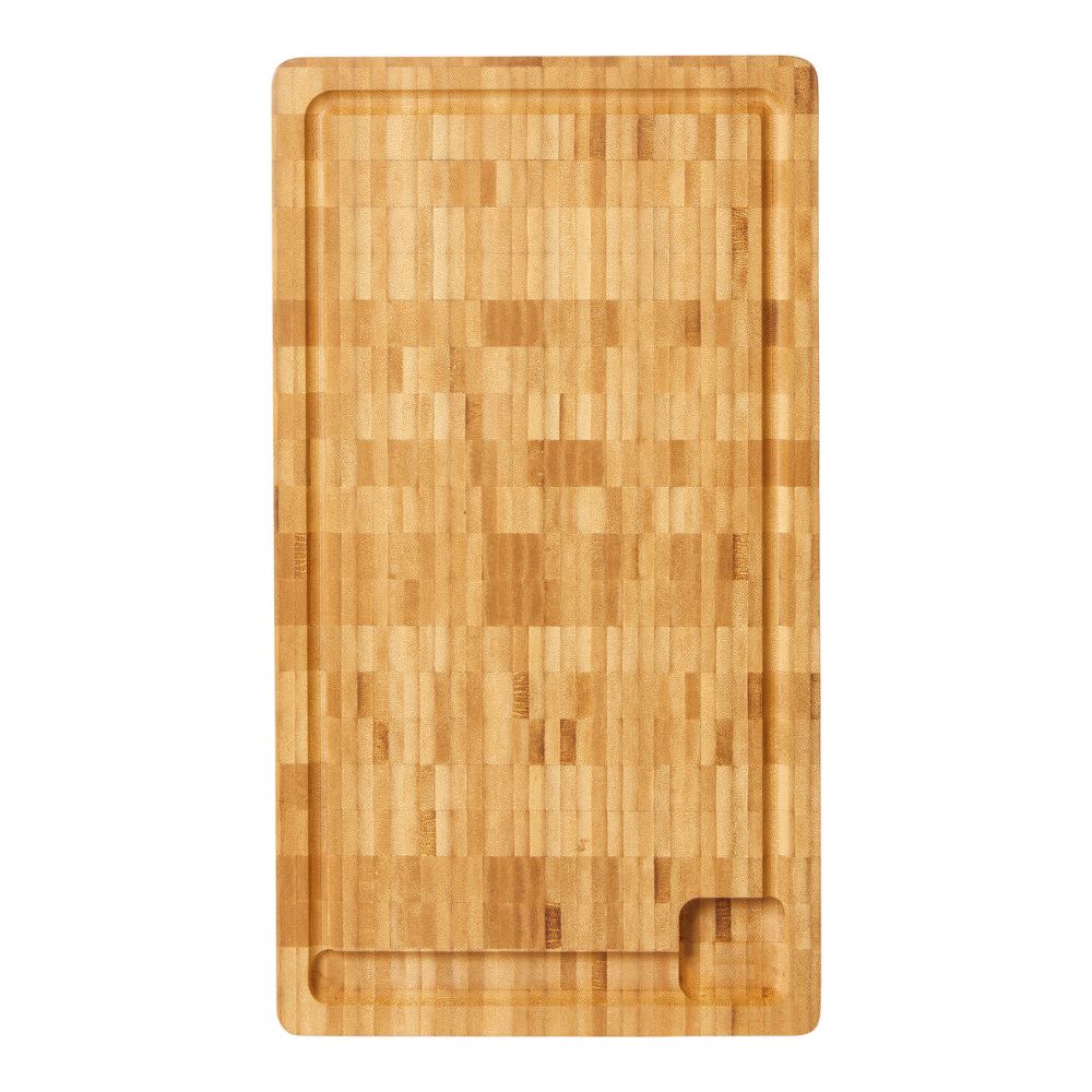 Skärbräda med saftspår 36x25,5x2 cm bambuolja