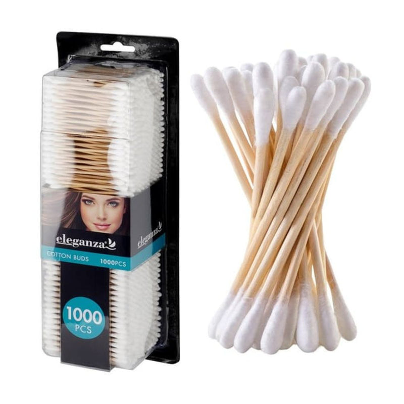 Bomullspinnar med bambu - 1000 st.