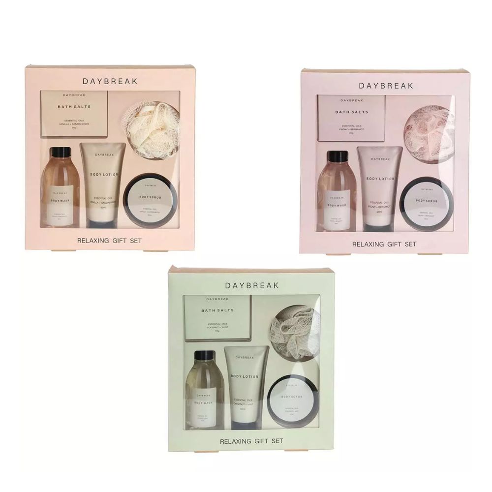 Badeværelses gavesæt 1 stk.- 5 dele - assorteret dufte