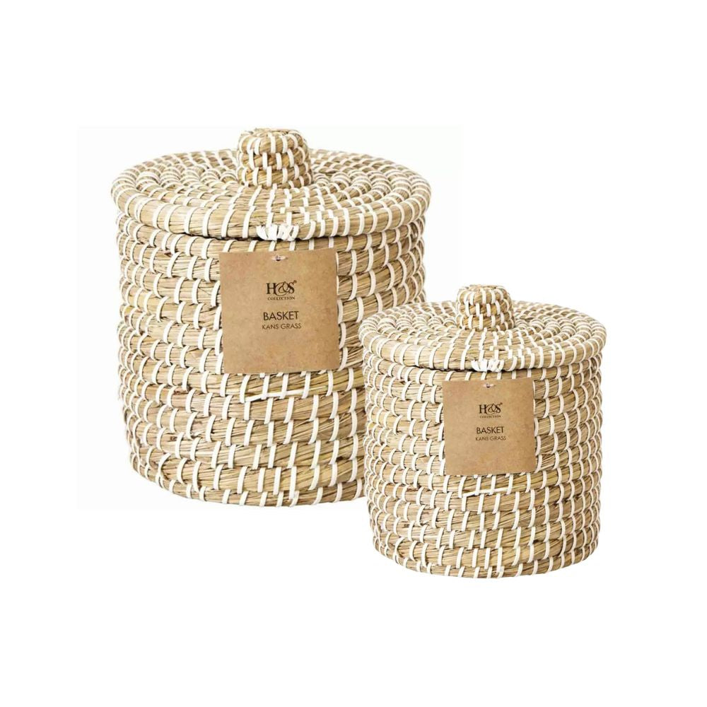 Kurvesæt med låg 2 stk - kans grass