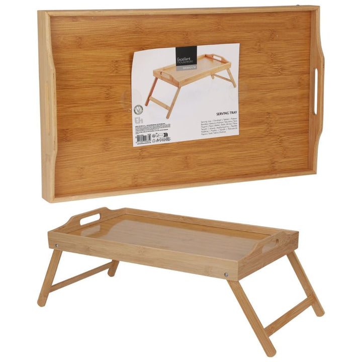 Serveringsbakke med ben - foldbar 50x30 cm