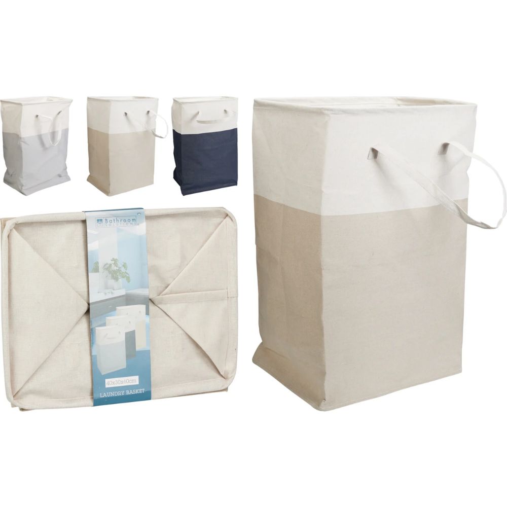 Vasketøjskurv foldbar 40x30x60 cm - Assorteret farve