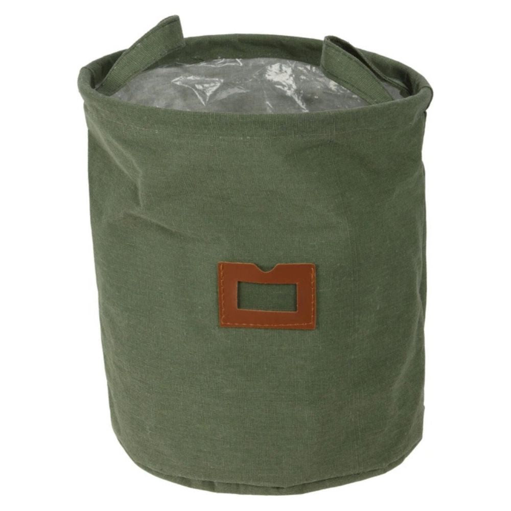 Stofkurv med håndtag - grøn