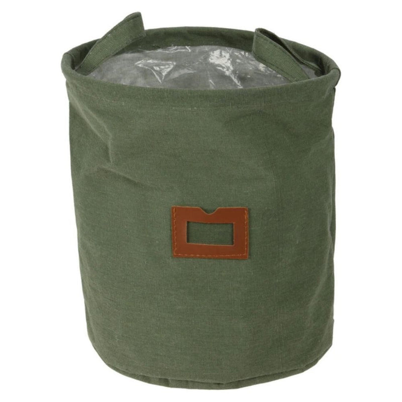 Tygkorg med handtag - grön