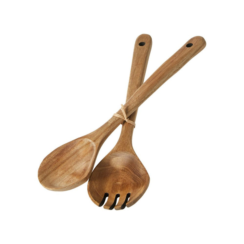 Salatbestik i akacie - 38 cm