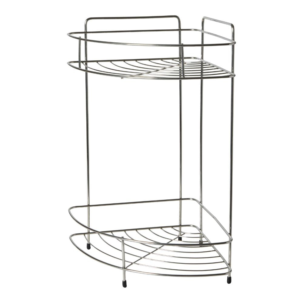 Badhylde til hjørne - rustfrit stål 21x21x36,5 cm