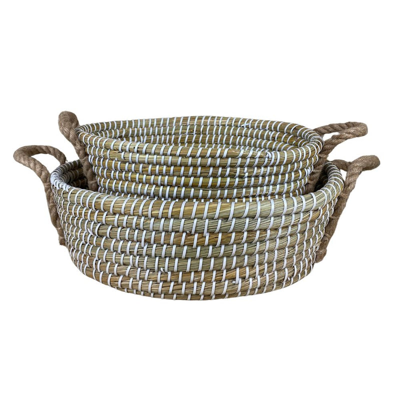 Korbset 2-teilig – oval Seegras