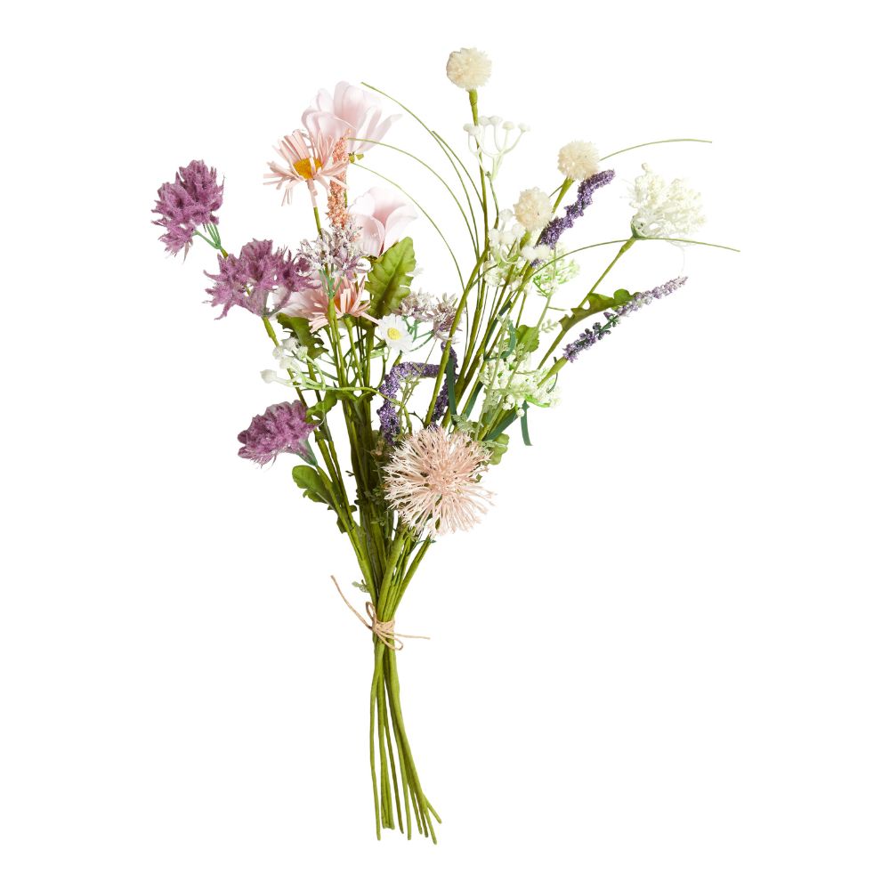 Blombukett – vild flora i rosa/lavendel