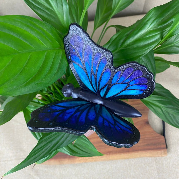 Conzept - Solar sommerfugl på spyd 1 stk. - blå  11x77 cm