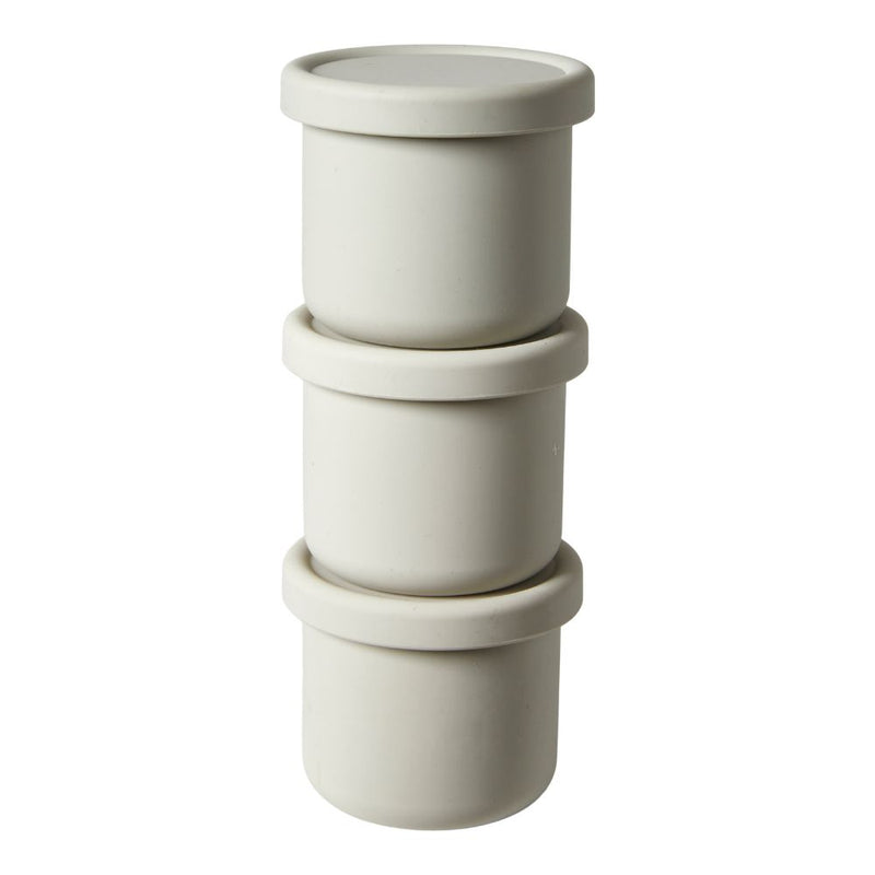 Madopbevaring 6 dele - 8x8x5,5 cm - silikone grå