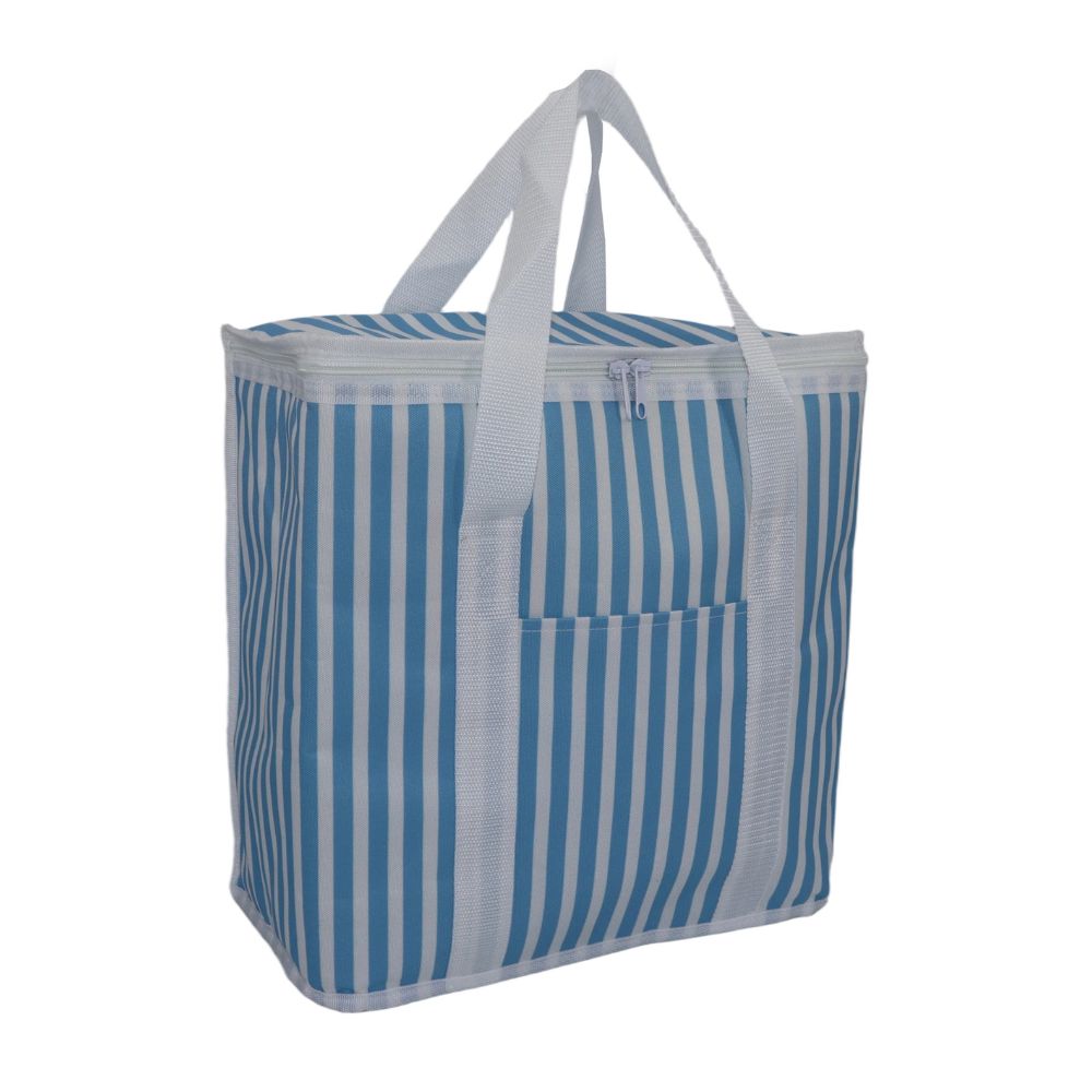 Conzept - Køletaske 34x17x34 cm (20 L) lys blå strib