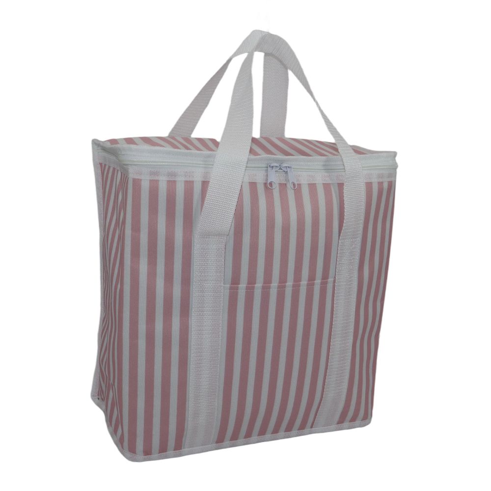 Conzept - Køletaske 34x17x34 cm (20 L) lys rød strib