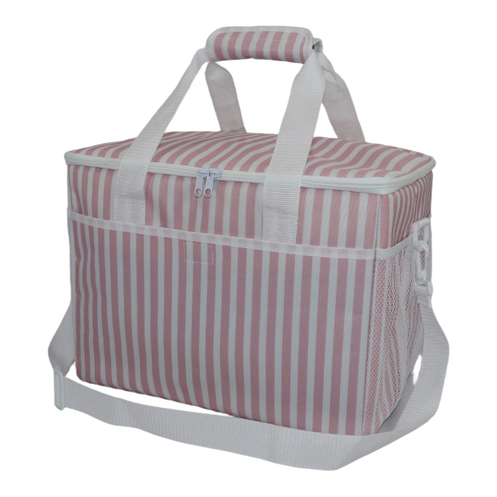 Conzept - Køletaske 40x26x29 cm (30L) lys rød strib