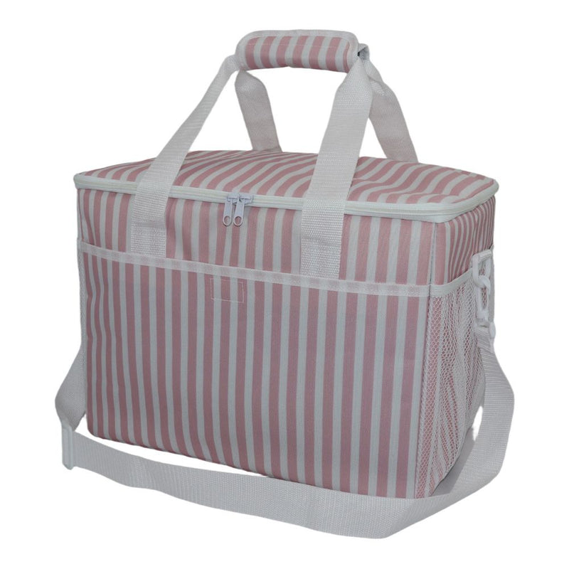 Conzept - Køletaske 40x26x29 cm (30L) lys rød strib