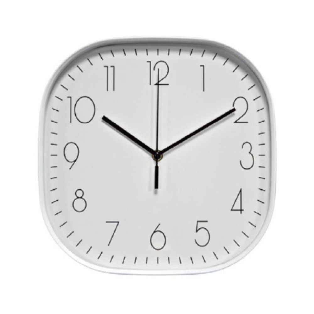 Conzept - Vægur radiostyret 30x30 cm i hvid - Sweep Quartz Movement