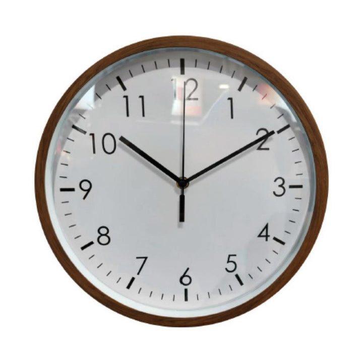 Conzept - Vægur radiostyret 30 cm - imiteret træramme - Sweep Quartz Movement