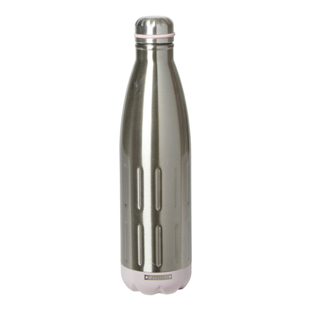 Termoflaske 750 ml. dobbeltvægget stål/rosa