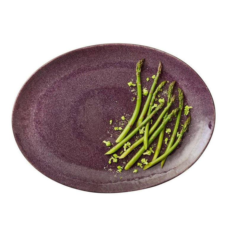 Bitz - Oval skål 45x34cm svart/lila
