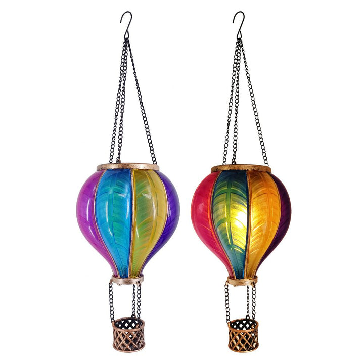 Conzept - Solcellsdriven luftballong - stor - med flameffekt 19,5x19,5x62 cm