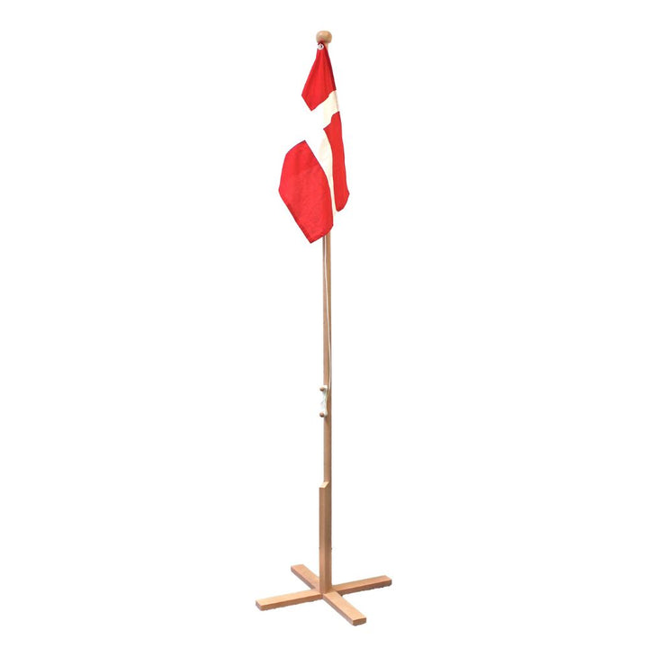 Gulvflag Dannebrog 170 cm - i bøg