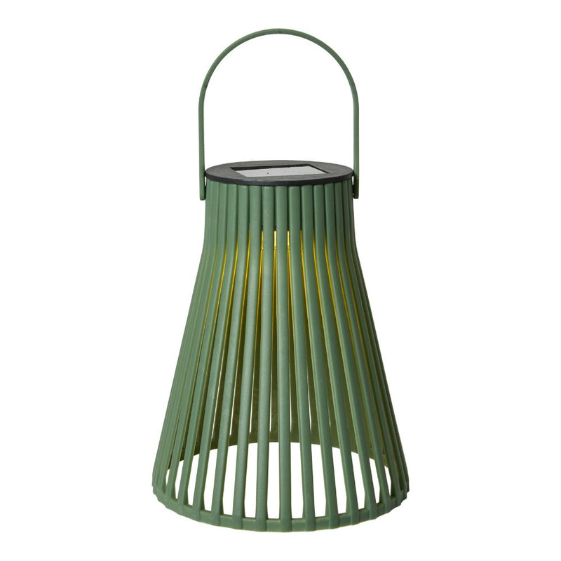 Solar lanterne Ø20x24 cm plast grøn