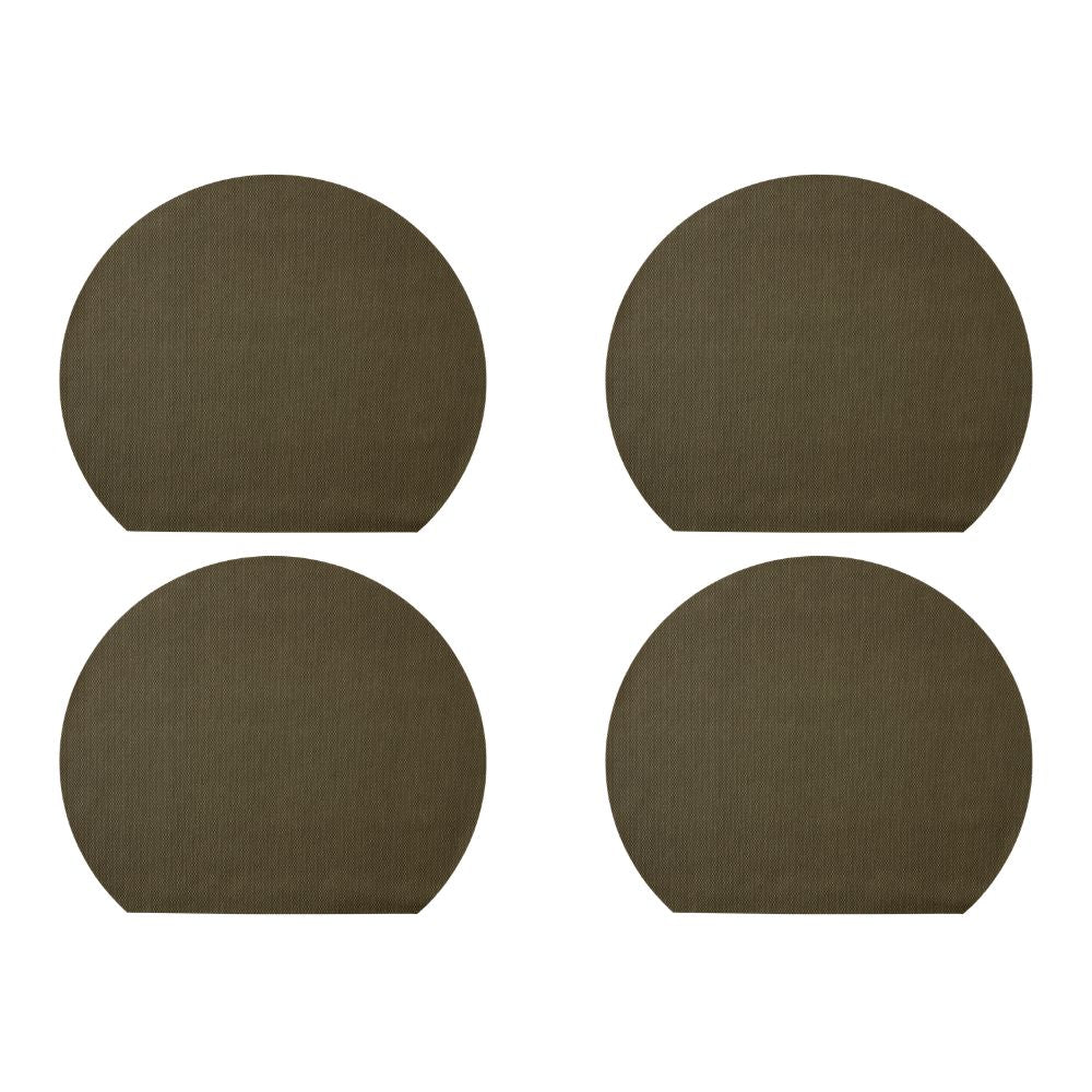 Studio Round - Dækkeservietter vendbare 4 stk. 43 x 36 cm Moss/Sand