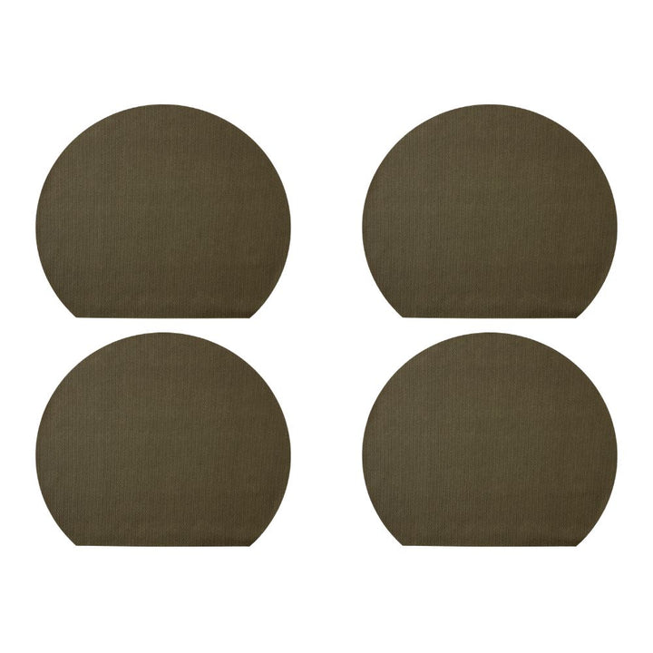 Studio Round - Dækkeservietter vendbare 4 stk. 43 x 36 cm Moss/Sand