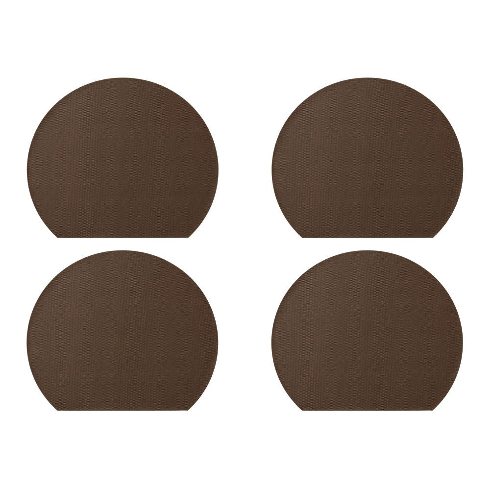 Studio Round - Dækkeservietter vendbare 4 stk. 43 x 36 cm Bark/Sand