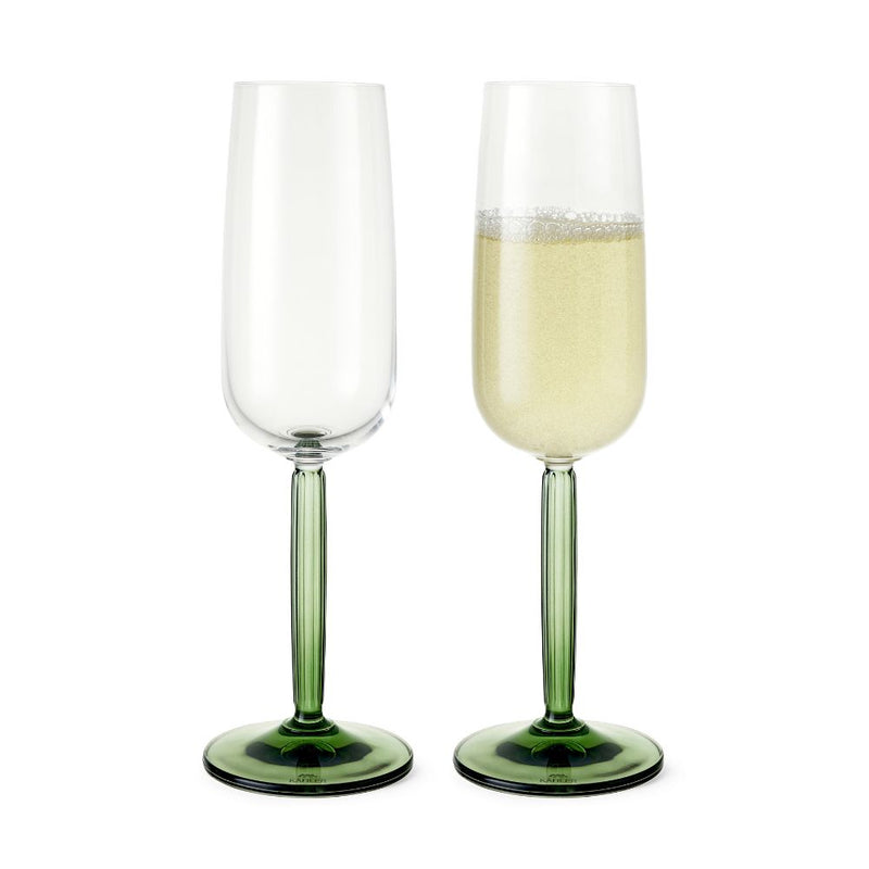 Kähler - Hammershøi Champagnerglas 24 cl grün 2 Stk.