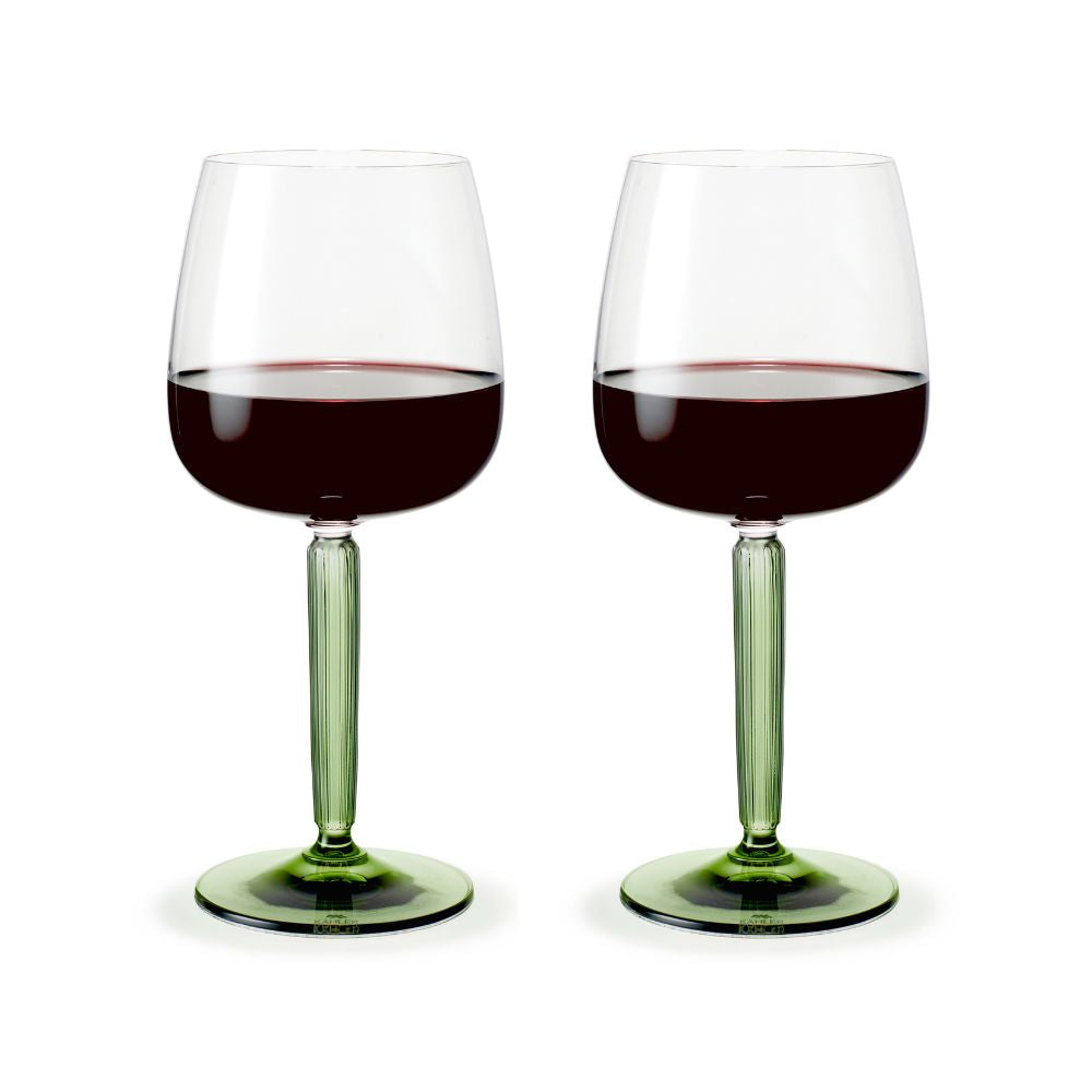 Kähler - Hammershøi Rødvinsglas 49 cl grøn 2 stk.