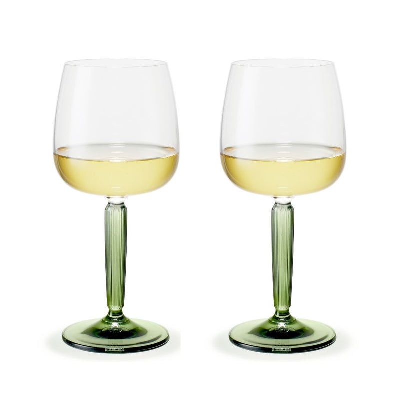 Kähler - Hammershøi Weißweinglas 35 cl grün 2 Stk.
