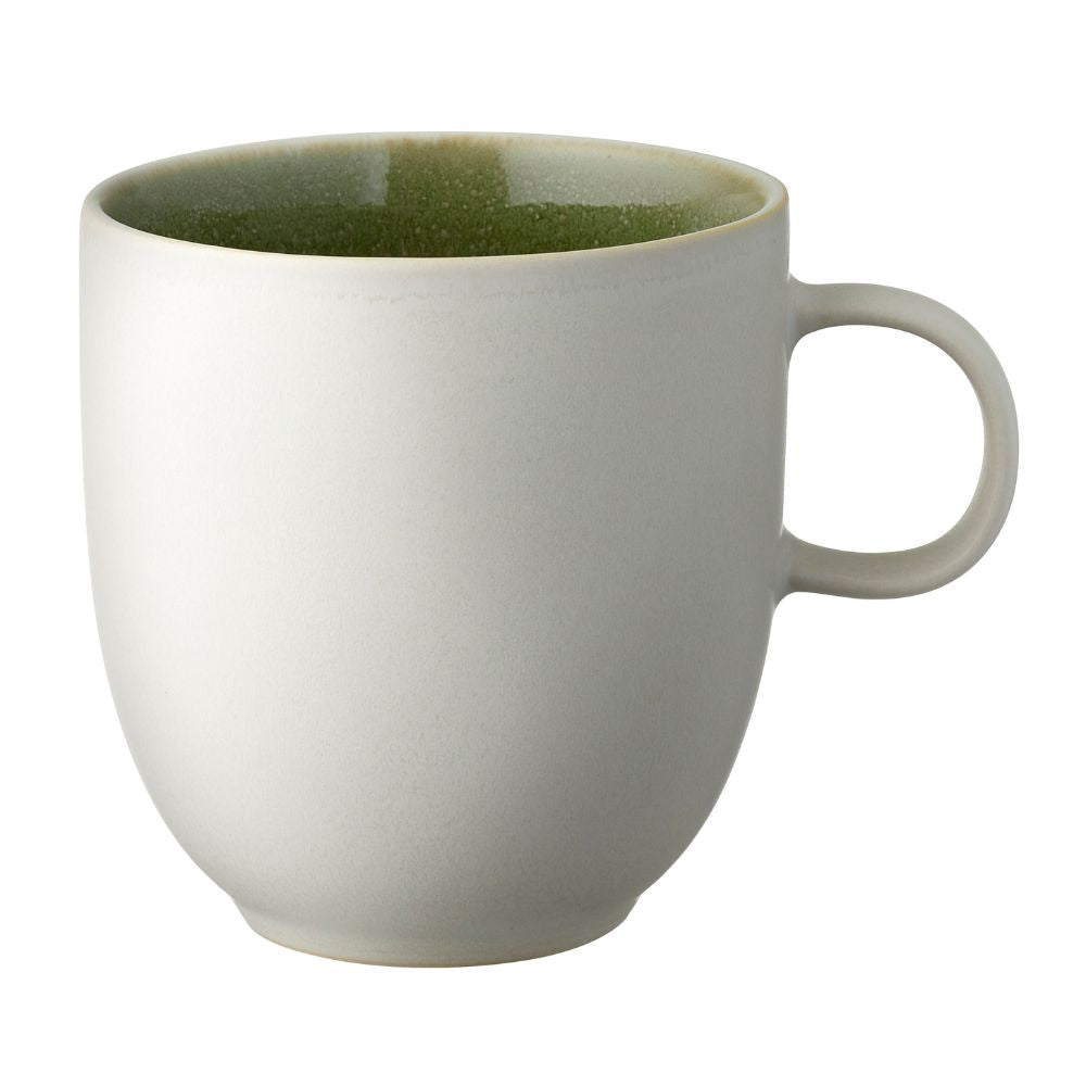 Studio Round - Krus North 33 cl Matte white/Shiny moss