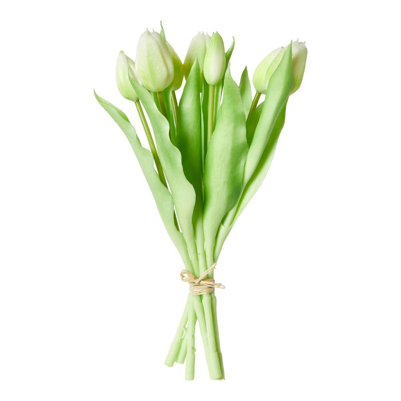 Tulpenstrauß, 7 Stück, 31 cm, weiß