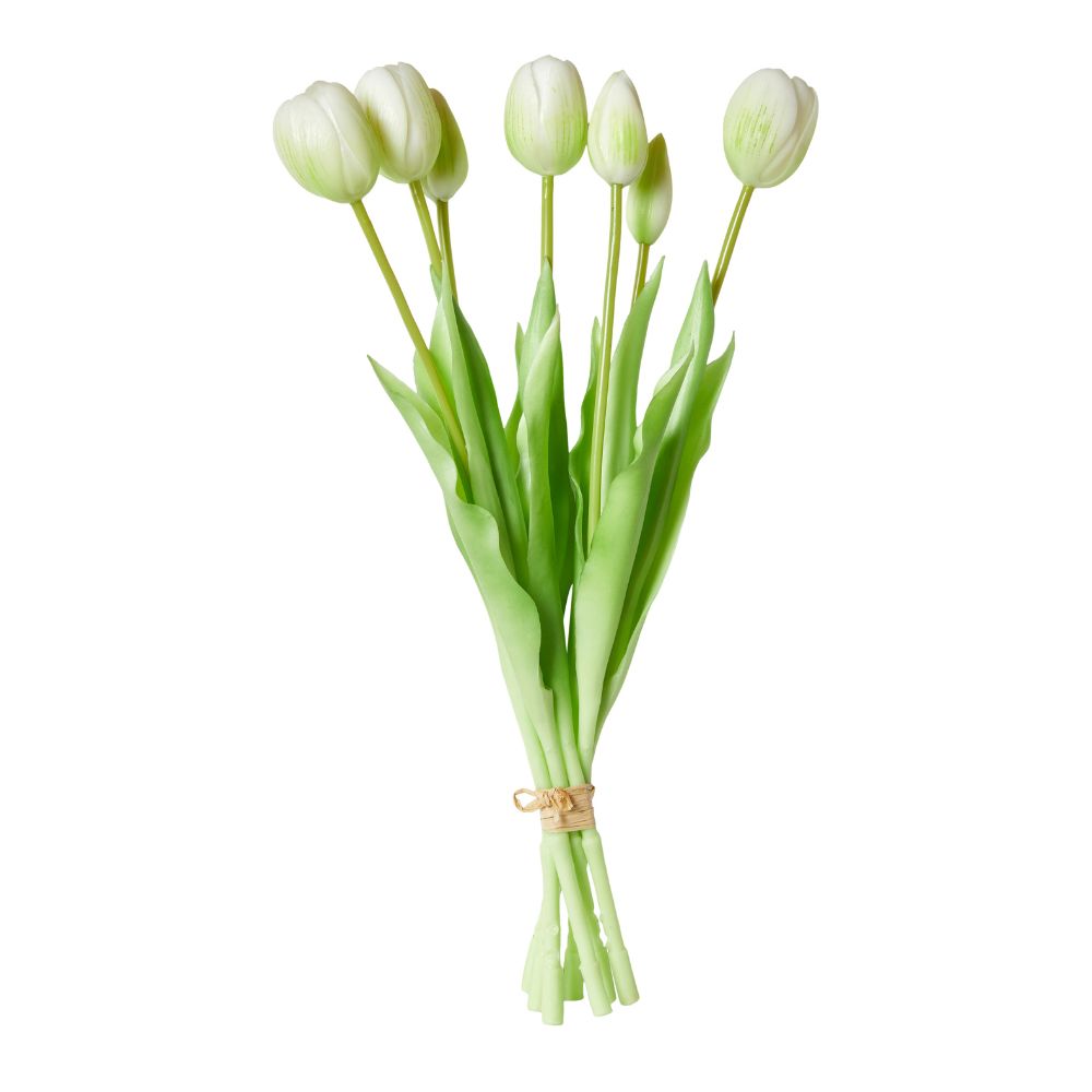 Tulipan buket 7 stk. 39 cm hvid