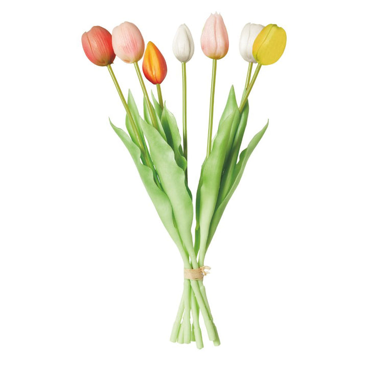 Tulpenstrauß, 7-teilig, 39 cm, mehrfarbig