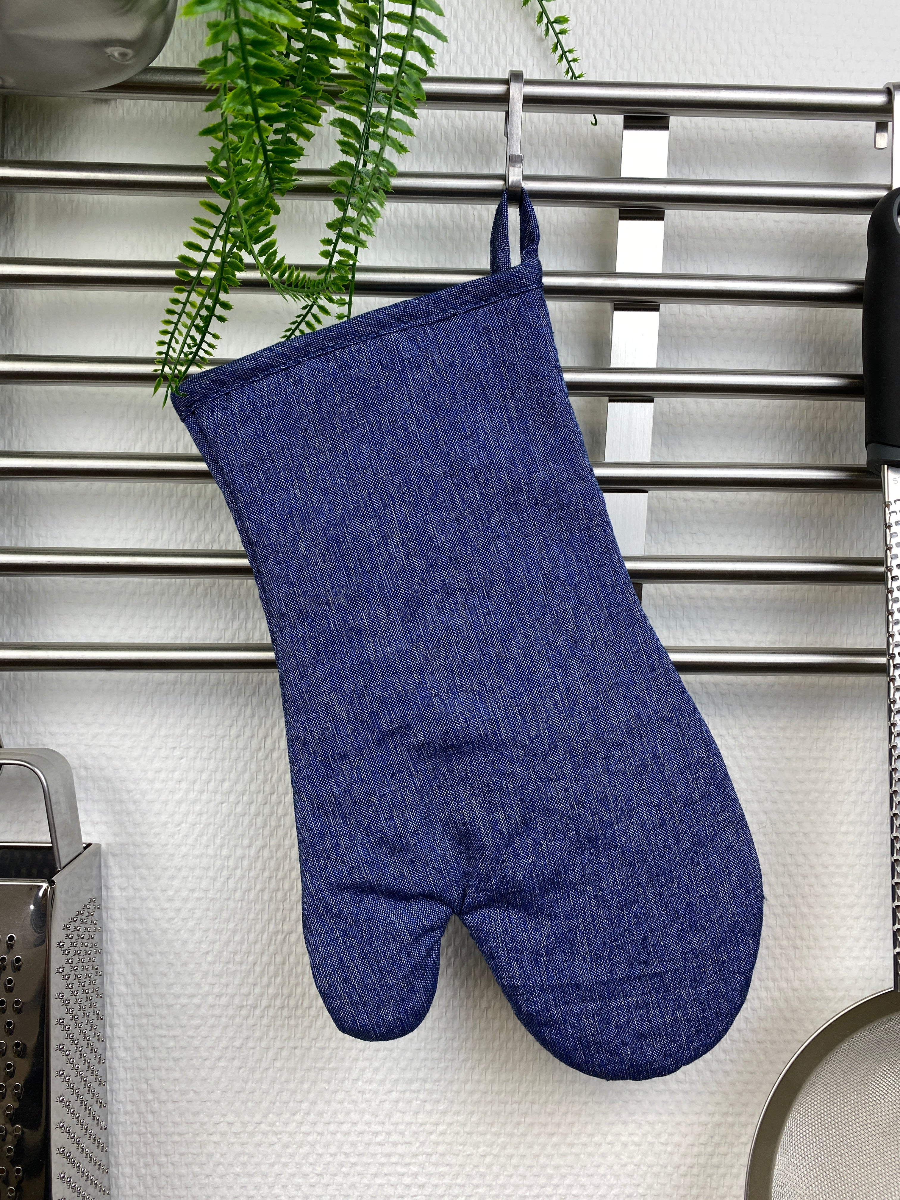Daily - grillhandske denim blå