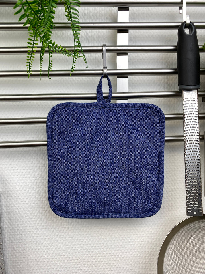 Daily - grydelap denim blå