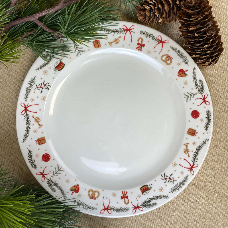 Teller 27 cm mit Weihnachtsmotiv 