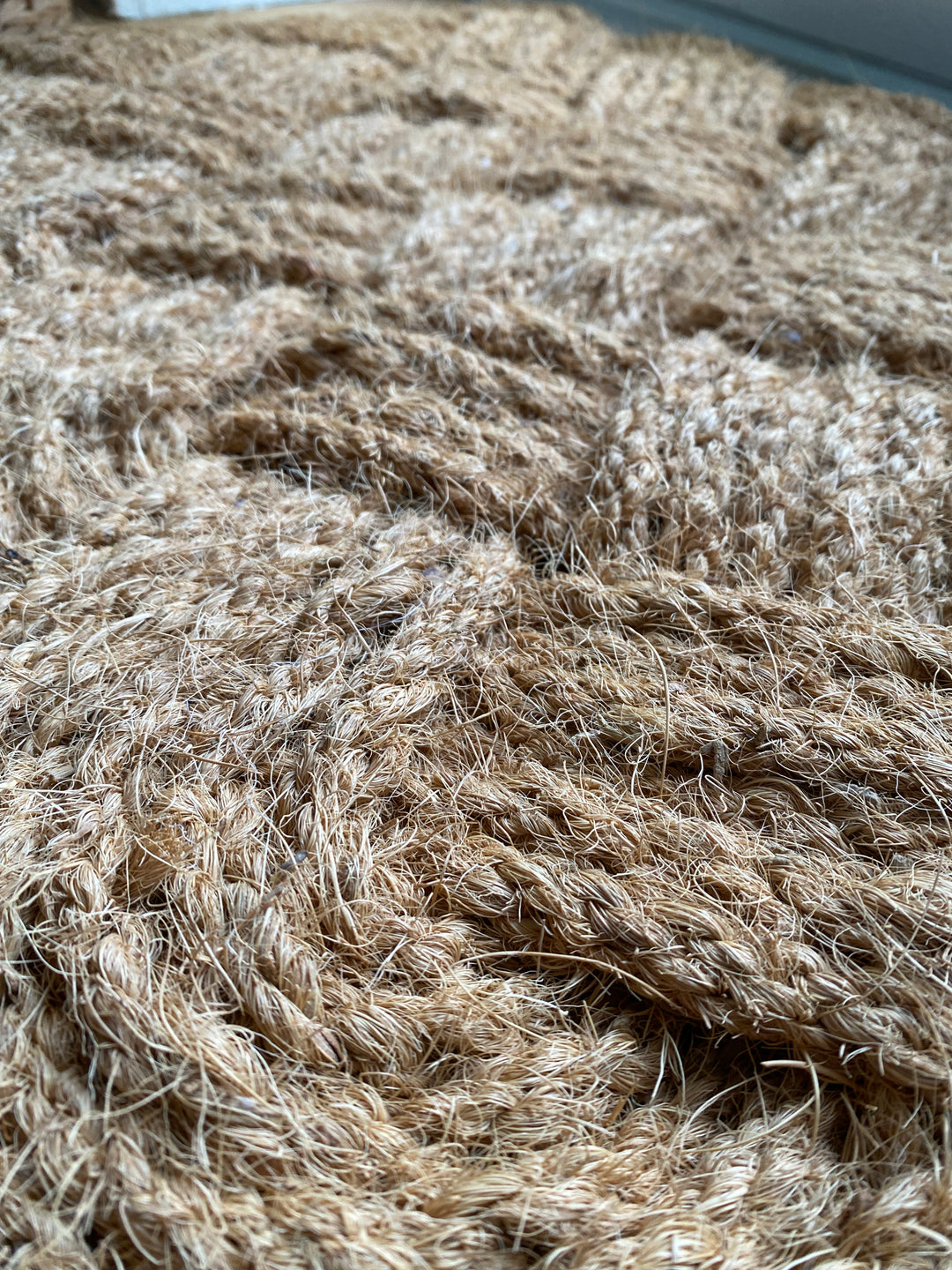 Dørmåtte flet 45x75 cm jute natur