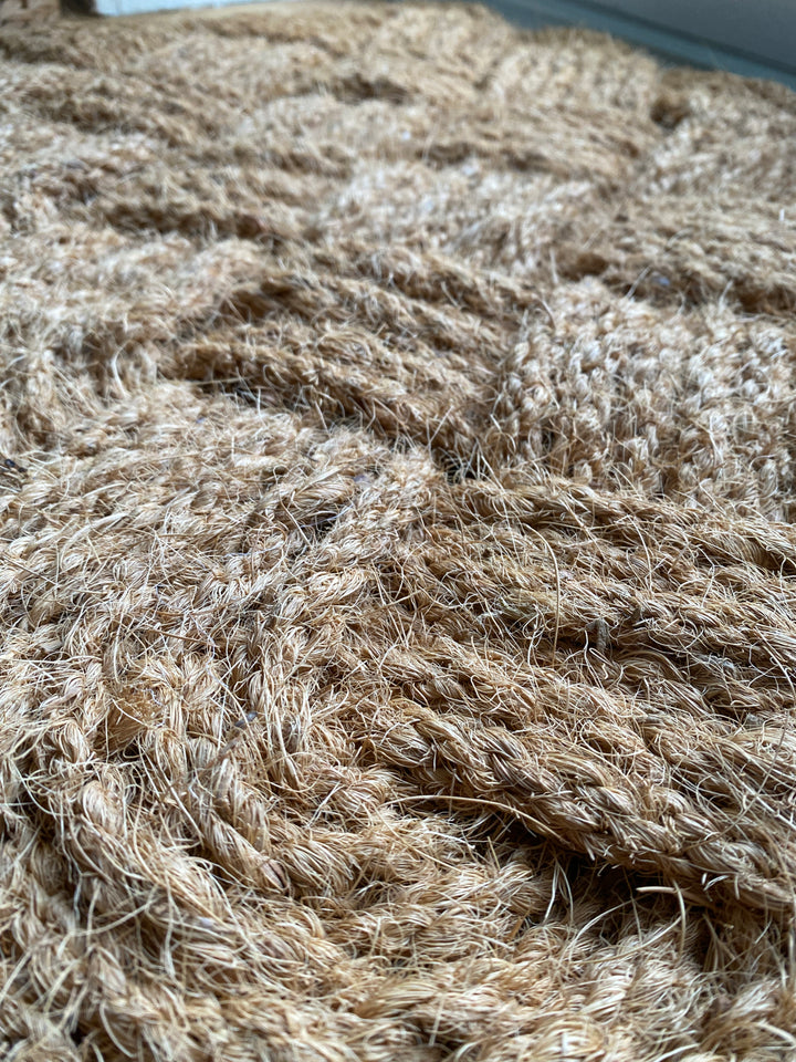 Dørmåtte flet 45x75 cm jute natur